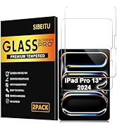 SIBEITU 2 Pack Screen Protector for iPad Pro 13 Inch 2024 Model M4 | 7th Generation | HD Clear | ...