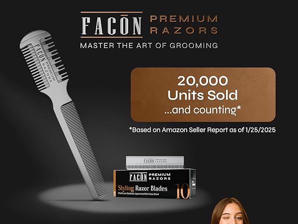 Facón Razor Comb for Hair Cutting