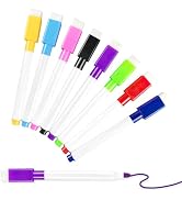 25pcs Magnetic Dry Erase Markers with Eraser Cap, Double Ended Whiteboard Markers, Low Odor, Asso...