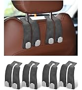 LQLAN Headrest Hooks for Car, 4 Pack Car Seat Back Organizer Storage Hook, Double Hook Car Seat H...