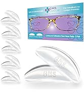 GMS Optical 1.8mm Reg-Thick/19mm Long - Anti-Slip Adhesive Contoured Silicone Nose Pads for Glass...
