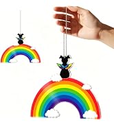 AXEFUN Dog Memorial Ornament Rainbow Bridge, Acrylic Pet Loss Gift, Angel Dog Hanging Decor for C...