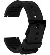 TStrap Silicone Watch Band for Men - Black Quick Release Watch Band for Women Soft - Waterproof S...