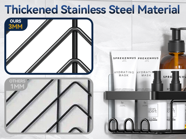 corner adhesive shower caddy
