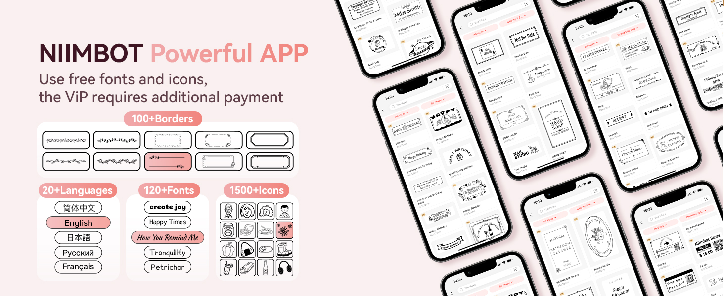 NIIMBOT B2 2 Inch Portable Label Maker with powerful app