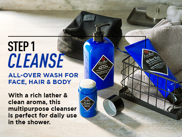 Jack Black, Mens Grooming, Body Care, Regimen, Routine, Step 1, Cleanse, Body Wash
