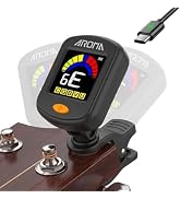 Ulumac Aroma Rechargeable Guitar Tuner Clip On for Guitar, Violin, Ukulele, Bass, Mandolin with C...