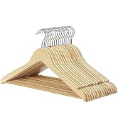 Whitmor GRADE A Natural Wood Suit Hangers (Set of 16)