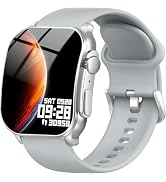 Smart Watch, 2.01" AMOLED Curved HD Full Touch Screen, Compatible with iOS & Android for Daily Wo...