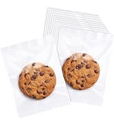 Prembag 100 Pcs 5x7 Transparent Heat Seal Bags for Cookies,Clear Cookie Bags with Seal,Small Trea...