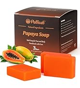 PALFICAB Papaya Soap for Reduce Acne & Even Skin Tone, All Natural Organic Papaya Facial Bar Soap...