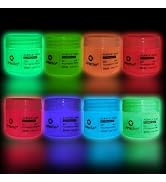 Artecho Glow in the Dark Paint - Set of 8 Colors, 20 ml / 0.7 oz Acrylic Paint for Decoration, Ar...