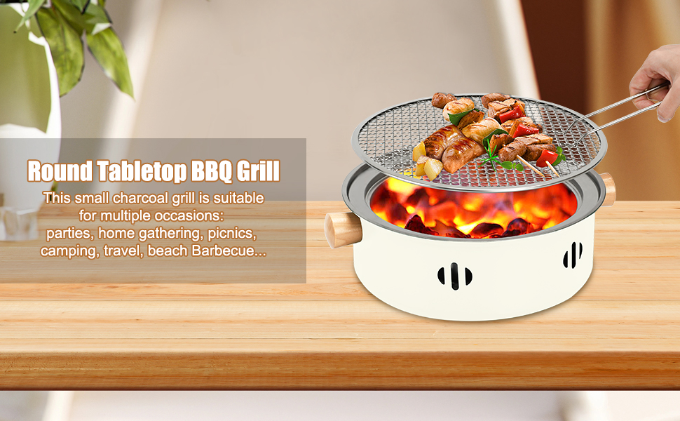 Round Tabletop BBQ Grill