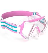 ZABERT M9 Kids Swim Goggles Mask with Nose Cover Fabric Strap for Age 2-5 Years Old Upgraded Version