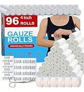 KIWAEZS Gauze Rolls Pack of 96 – 4 ” x 4.1 yd Premium Quality Lint and Latex-Free Conforming Stre...