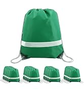 BeeGreen Drawstring Backpack Bags 20,30,50 Packs Reflective String Bags for Gym Sport Trip Cinch ...