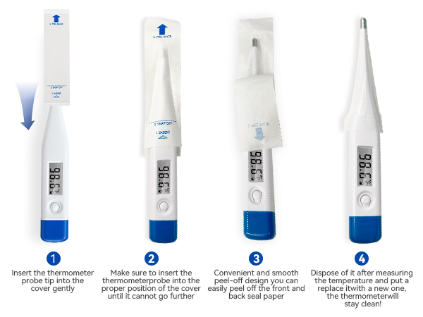 Disposable Probe Covers for Oral Thermometer and Rectal Thermometer