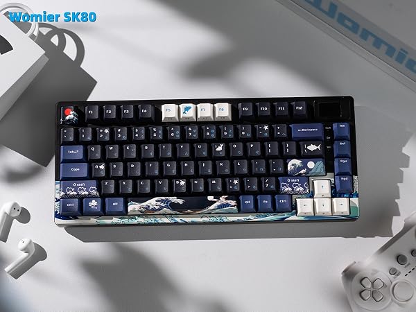 75% Keyboard with Color Multimedia Display Mechanical Gaming Keyboard