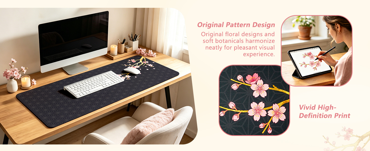 Cherry blossoms laptop mouse pad