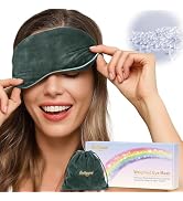 BeHoomi Heated Eye Mask Warm Compress for Eyes, Soothing Weighted Eye Mask for Sleeping, Microwav...