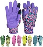 MSUPSAV Thorn Proof&Puncture Resistant Gardening Gloves with Grip,Garden Gloves for Women, Leathe...