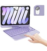 RAYMCRAFT Keyboard Case for iPad mini 7 (2024) & Mini 6 (2021), 360° Rotate Case for iPad mini 7t...