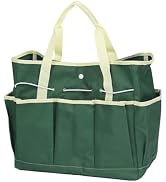 BLIRITEL Garden Tool Organizer,Waterproof Garden Tool Tote Bag with 8 Side Pockets,Outdoor Garden...