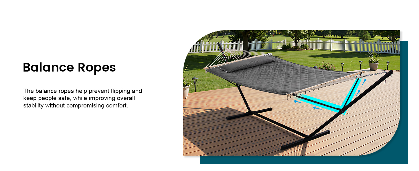 hammock with balance ropes