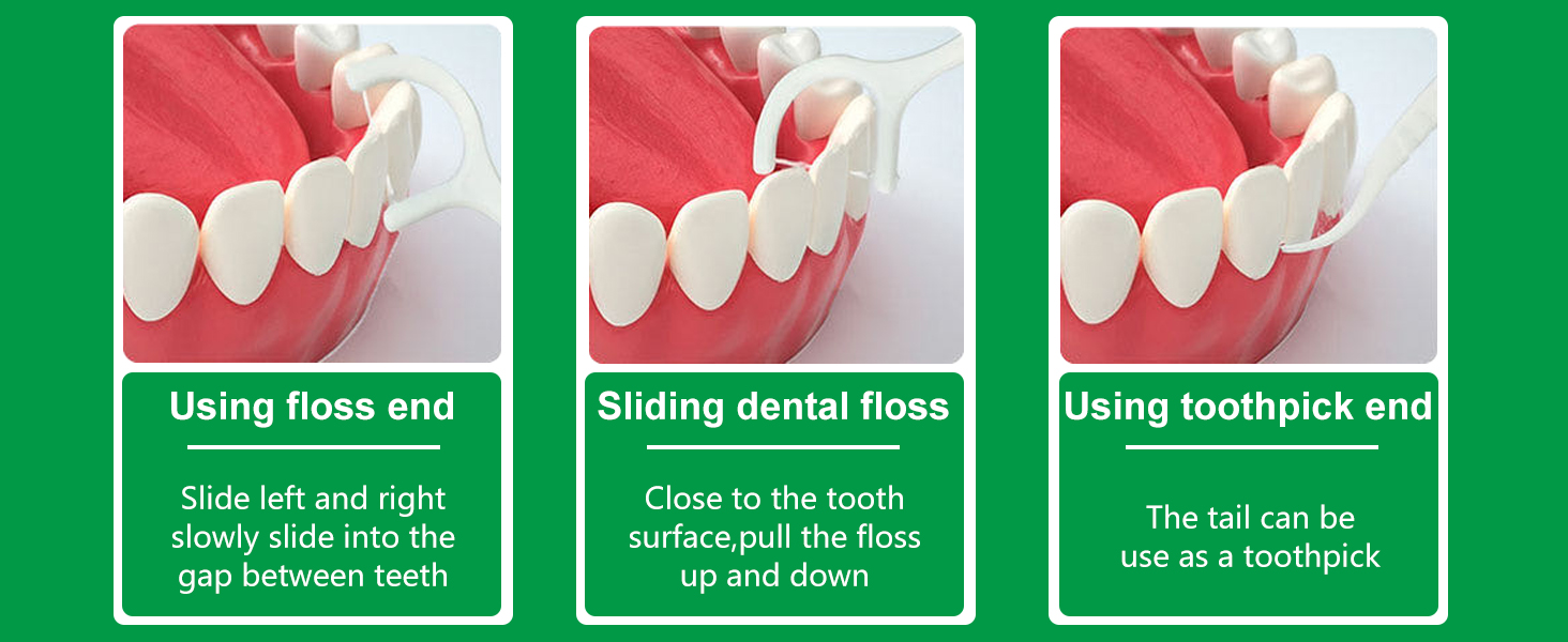 Dual use of dental floss and toothpick