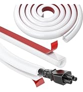 80in Silicone Cord Hider for 1 Wire, Self-Adhesive TV Cable Hider for Wall | WUITAOUY Side-open C...