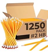 Rosmonde Pencils Bulk, 1200 Pack, Pencils for Kids, Pre Sharpened #2, Back to School Supplies, Ea...