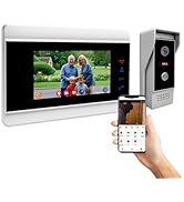 Xavhal WiFi Video Intercom System Video Doorbell with 7-inch LCD Monitor, Call Button Tuya WiFi I...