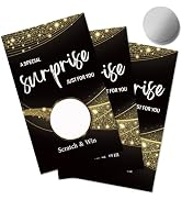 THEBESTU 50 Psc A Special Surprise Blank Scratch off Cards, Black Gold Scratch Card for Small Bus...
