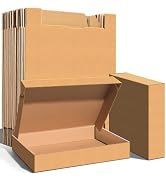 PACKKA 12x9x2 inches Shipping Boxes Set of 25, Corrugated Cardboard Boxes Literature Mailer Boxes...