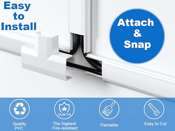 Wall cord cover kit