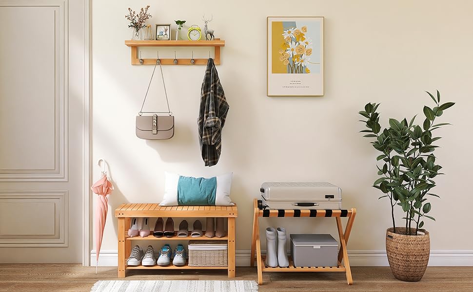 Bamboo Shoe Rack