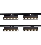 mirrea 20W Dimmable LED Array Track Lighting Heads Black Painted Compatible with Single Circuit H...