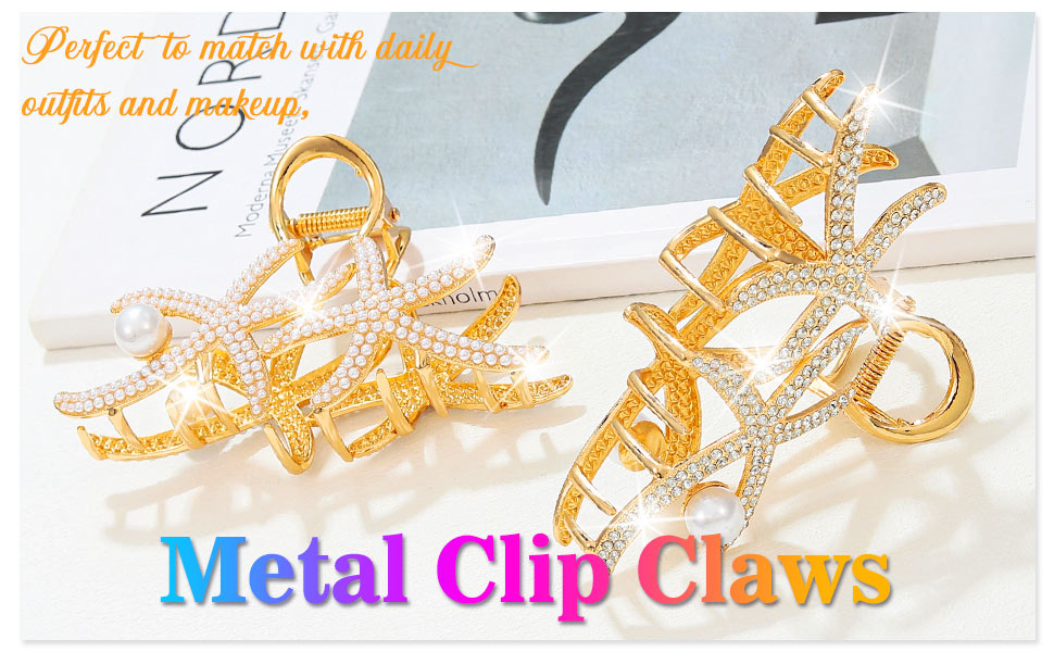 Gold Metal Clip Claws