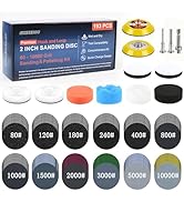 193Pcs 2 Inch Polishing Kit Hook and Loop Sanding Discs, Headlight Restoration Kit - 80 to 10000 ...