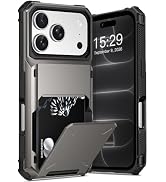 for iPhone 18 Pro Case with Card Holder 17 Pro Wallet Case for Men Women | Flip Cover Dual Layer ...