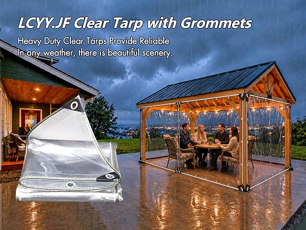 Clear Tarp with Grommets