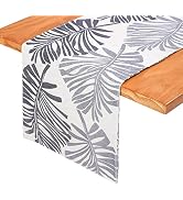 Leaf Table Runner, Double-Sided Reversible Polyester Leaves Table Runner for Dining Kitchen Holid...