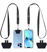 CACOE Phone Lanyard 2 Pcs Adjustable Neck Strap,4 Pcs Patches,Multifuctional Patch Polyester Phon...