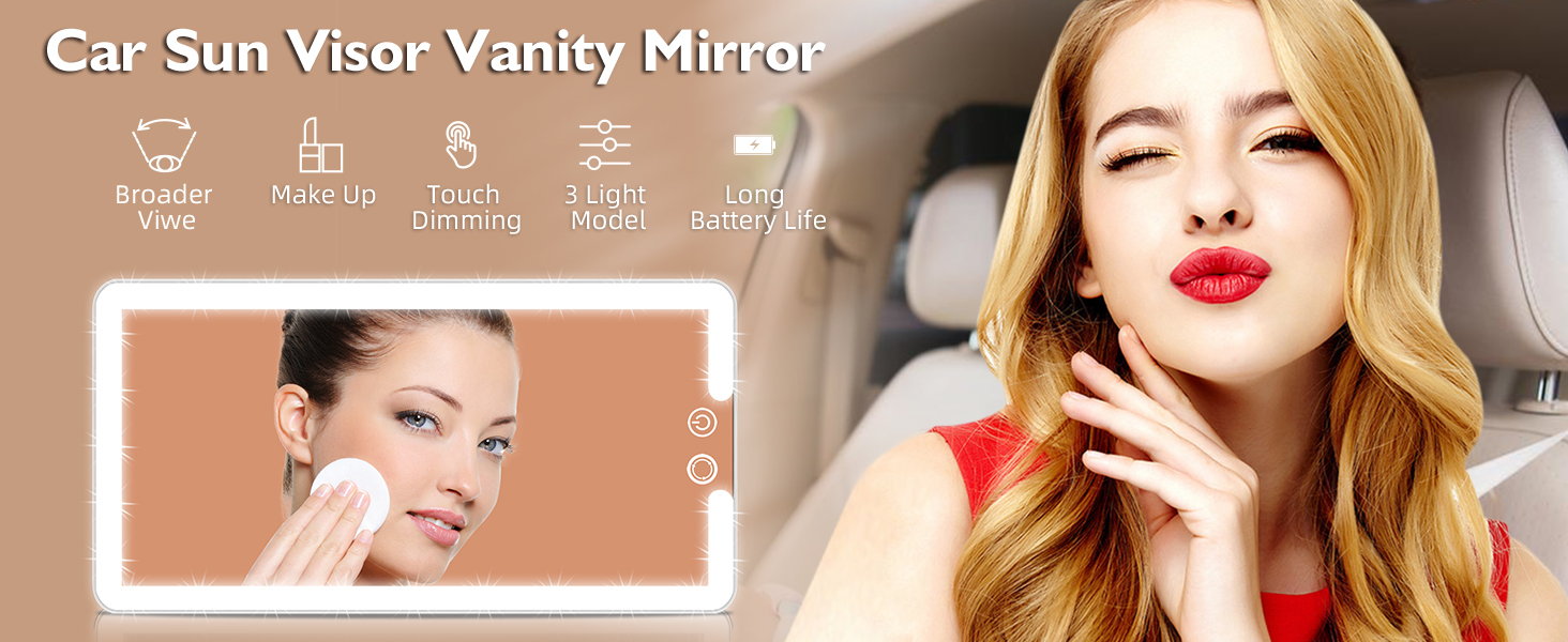 Led Car Sun Visor Vanity Mirror
