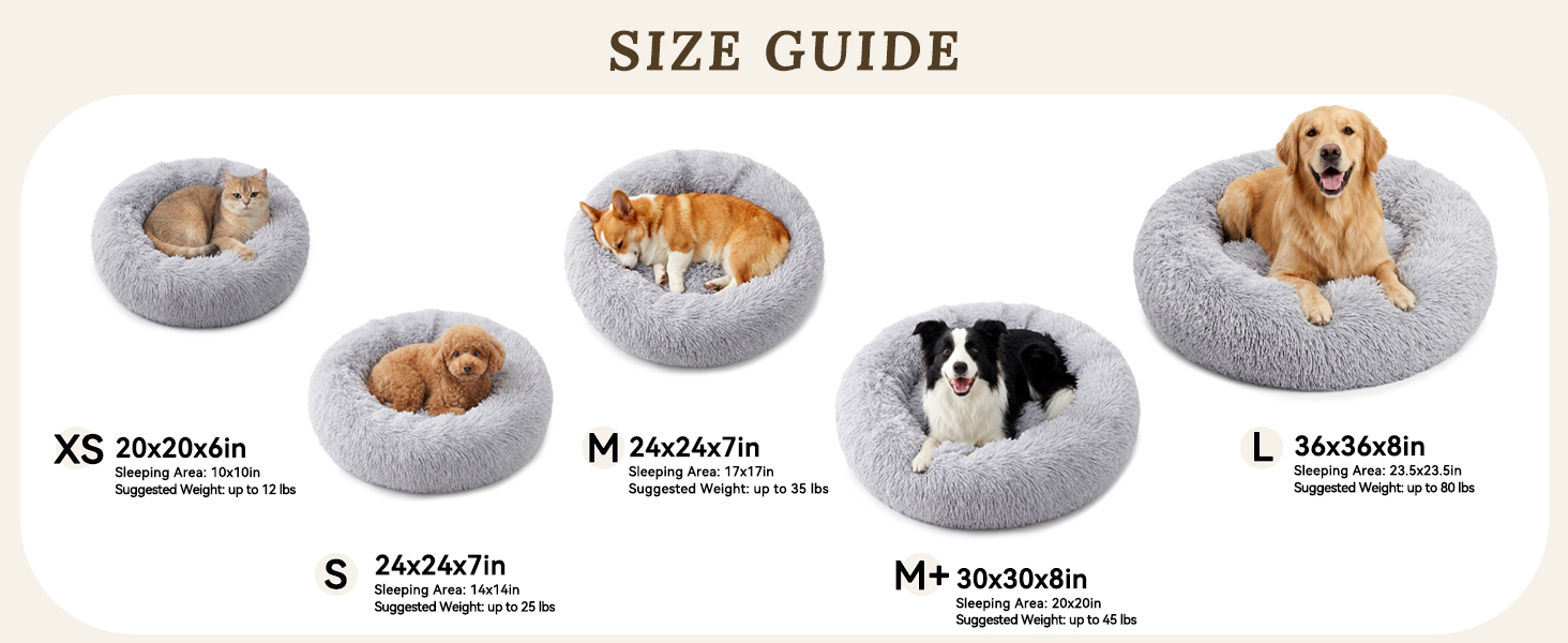 plush dog bed PC A+ 5