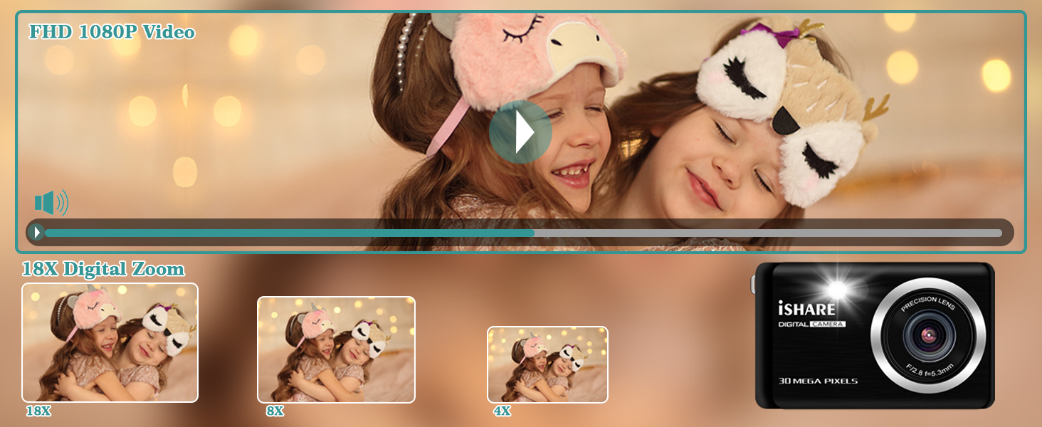 1080P point and shoot camera