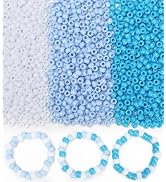 Eppingwin 1000+ pcs Pony Beads, Bracelet Beads for Hair Braids, Plastic Bead for Bracelets, Neckl...