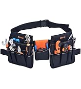 MEIJIA Heavy Duty Waterproof Construction Tool Belt, Work Apron,Tool Pouch,Technician's Tool Hold...