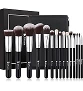 DUcare Makeup Brushes set 15 Piece Makeup Brush Set with Bag Kabuki Foundation Blending Blush Eye...