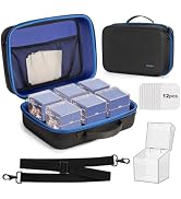 Card Deck Box with Portable Hard Case, Commander Trading Card Cases 6 Pack Clear Commander Deck B...